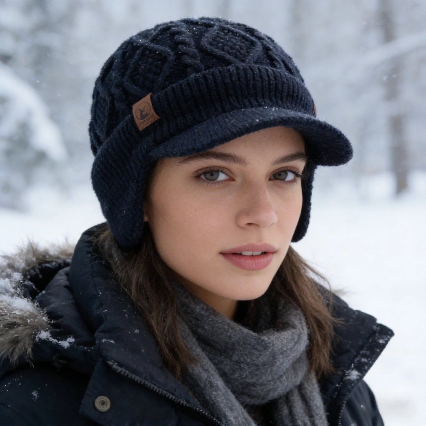 New Unisex Winter Hat Plush Fur Lined Warm Earflap Cap