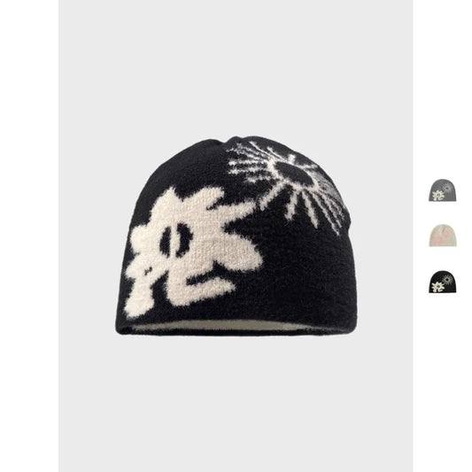 Niche Jacquard Plush Knitted Hat For Men And Women