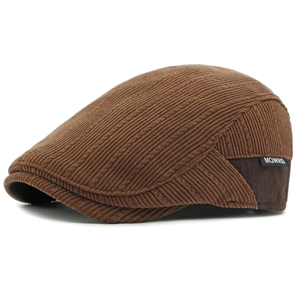 Berets Autumn Winter Hat Caps For Men Women Fleece Lined Corduroy Beret Hat