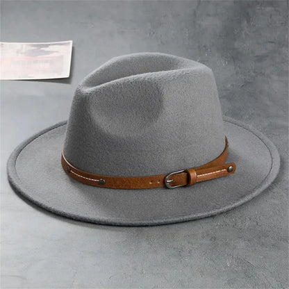 Wool Fedora Hat For Women Men In Winter And Autumn, Outdoor Fashion