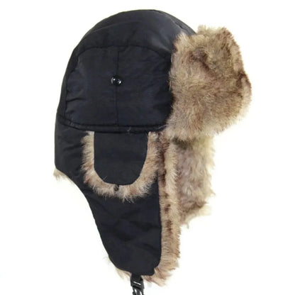 Men's Winter Trapper Aviator Trooper Earflap Warm Russian Waterproof Ski Hat