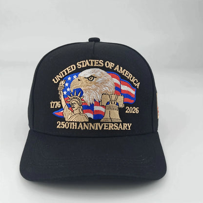 USA 250th Anniversary Eagle Print Hat Baseball Cap