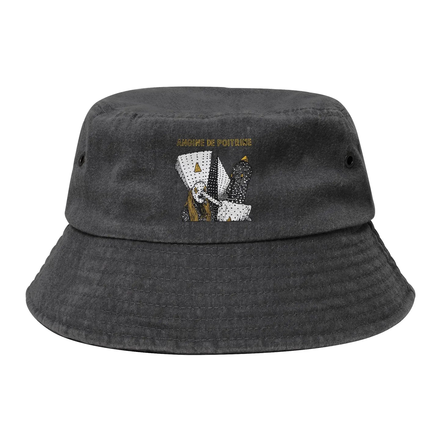 Street Angine De Poitrine Wearing Faces Band Bucket Hat