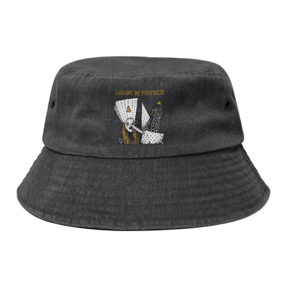 Street Angine De Poitrine Wearing Faces Band Bucket Hat