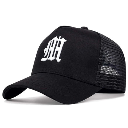 Unisex Gothic Letter Embroidery Baseball Net Caps