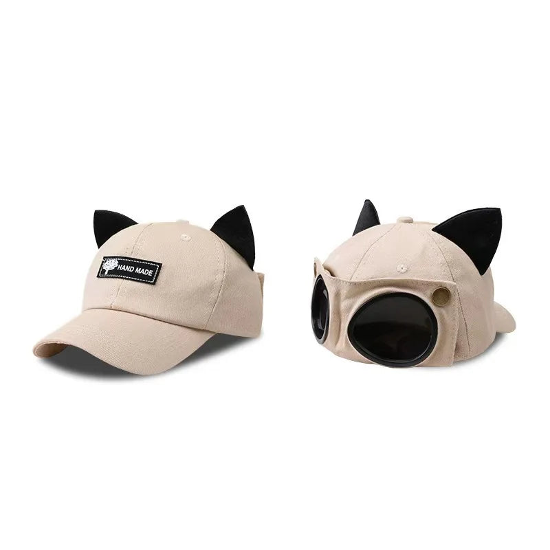 Unisex Summer Baseball Caps With Glasses Aviator Hat