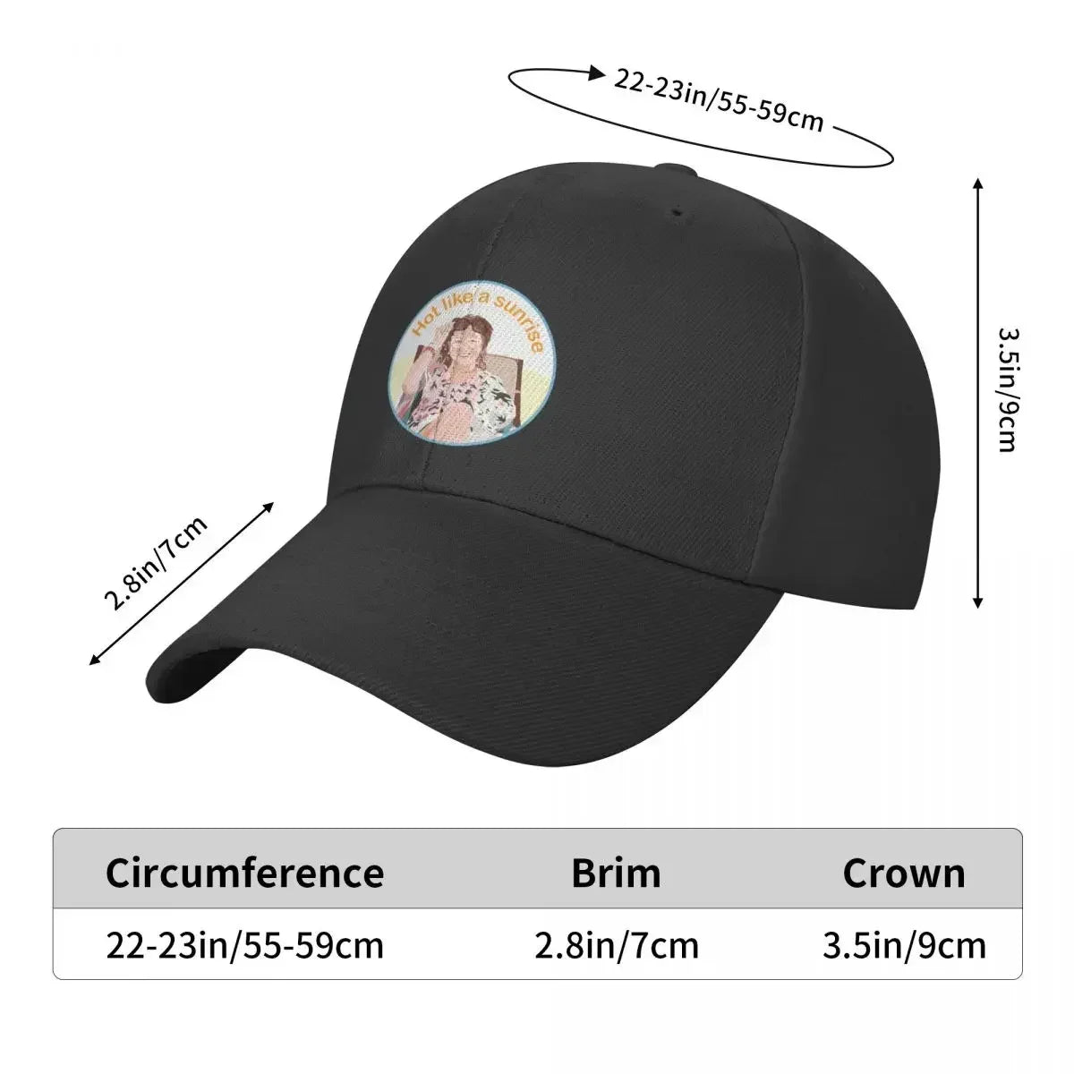 Rhonda, Hot like a sunrise Baseball Cap