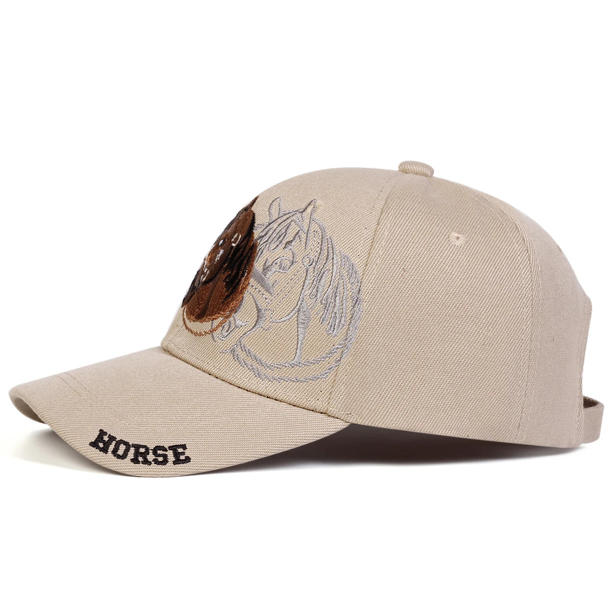Unisex Horse Embroidery Baseball Caps Spring Autumn Outdoor Adjustable