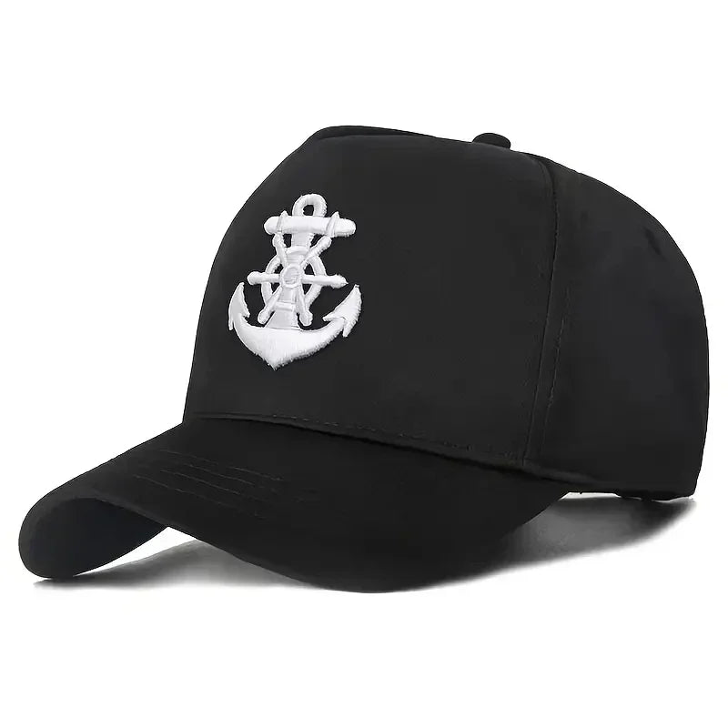 Unisex Ship Anchor Embroidery Baseball Caps Outdoor Adjustable Casual Hats Dad Hat Sunscreen Hat