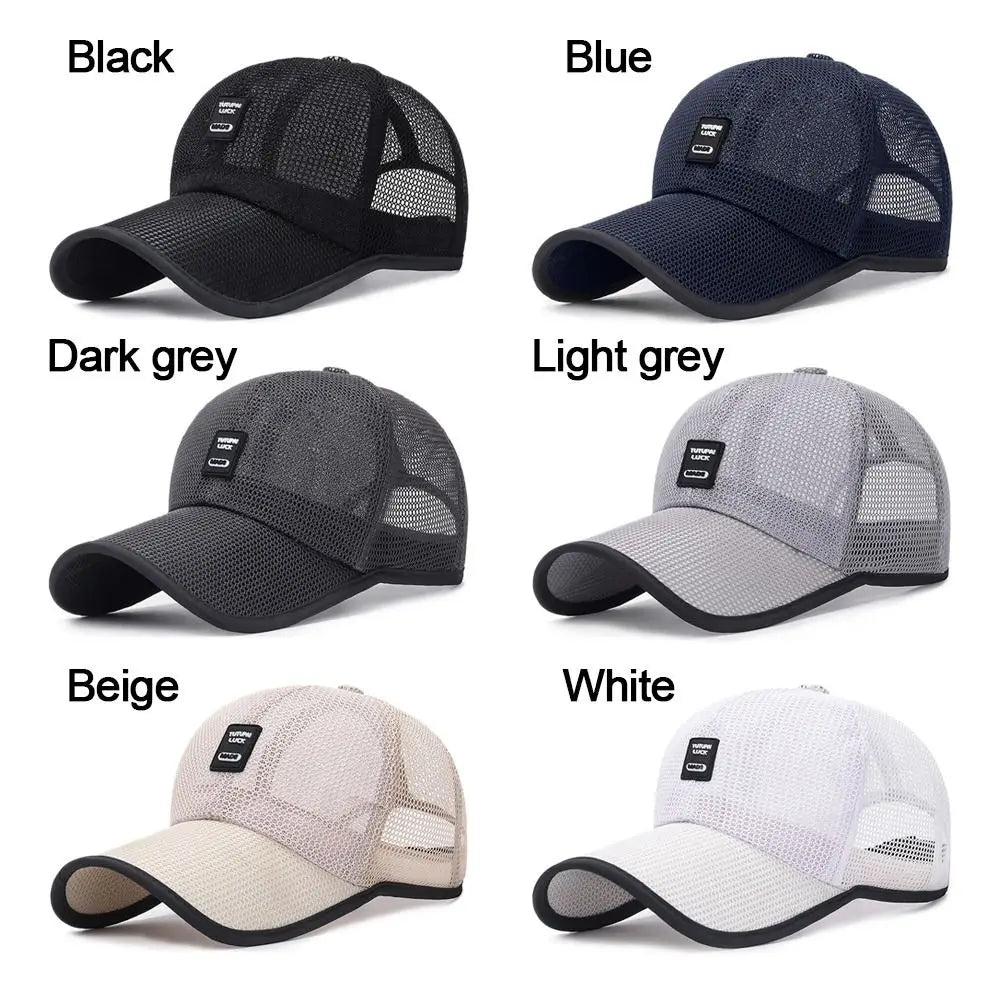 Breathable Sunshade Net Hat Quick Dry Baseball Cap Adjustable