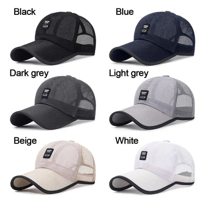 Breathable Sunshade Net Hat Quick Dry Baseball Cap Adjustable