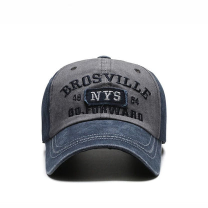 Vintage Washed Cotton Baseball Cap For Men Adjustable