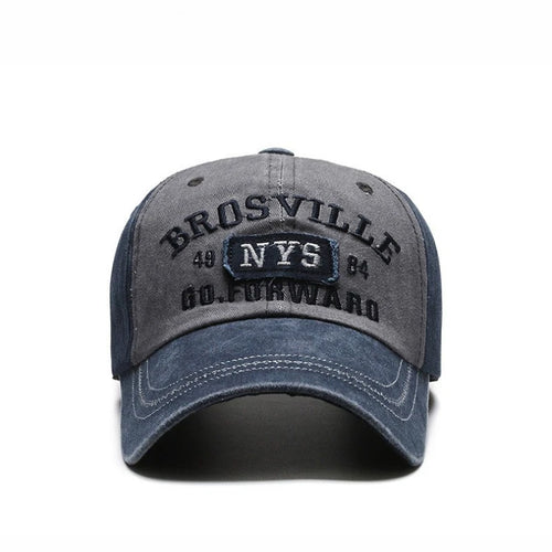 Vintage Washed Cotton Baseball Cap For Men Adjustable