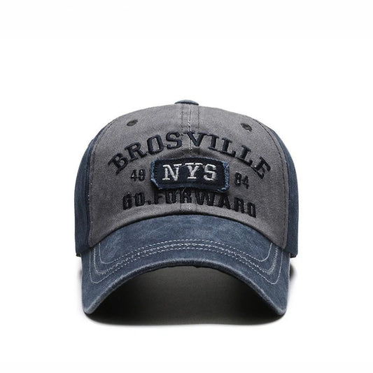 Vintage Washed Cotton Baseball Cap For Men Adjustable