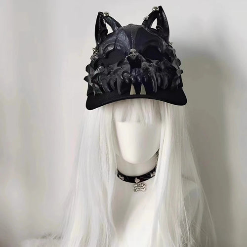 Y2K Wolf Ears Tusk Devil Horns Women's Men