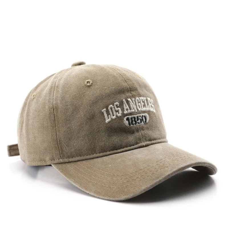 Personality Female Wash Do Old Letter Embroidery Los Angeles 1850 Cap Outdoor Male Sports Baseball Cap