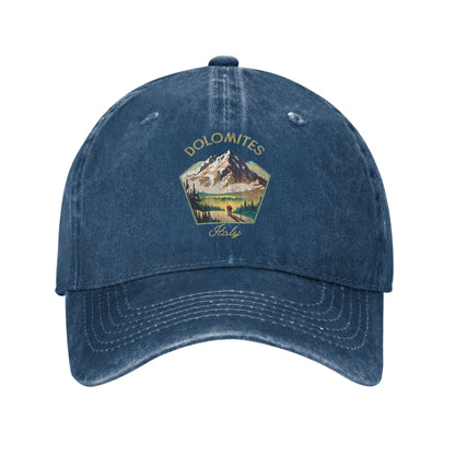 Dolomites Italy Mountains Baseball Cap Retro
