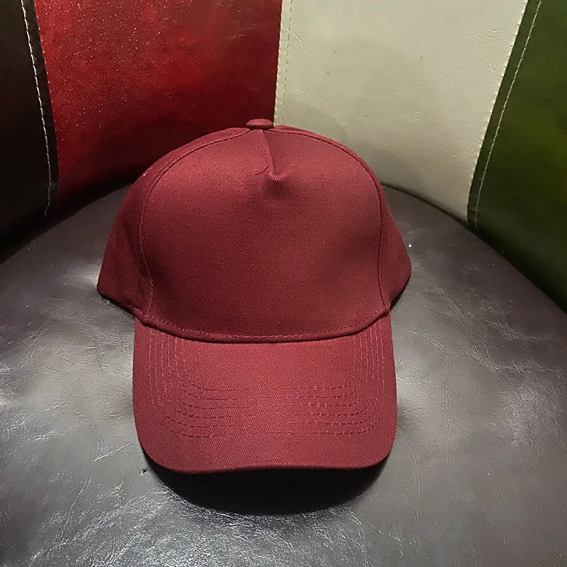 Unisex Solid Color 5 Panel Baseball Cap Trendy Casual Sport Hat