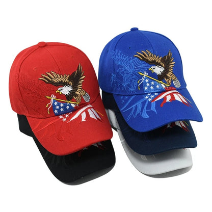 Unisex Baseball Cap 3D Bald Eagle USA Embroidery Cap Men And Women