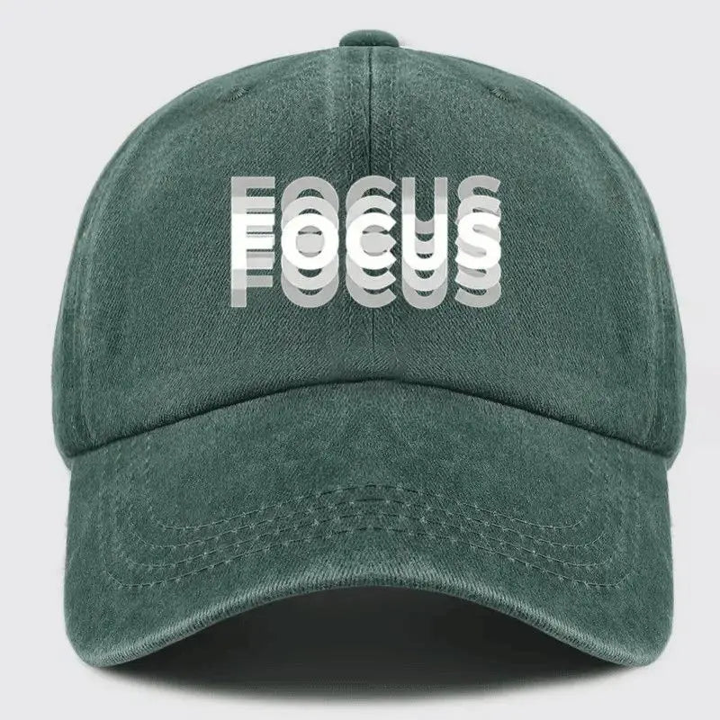 Focus Illusion Printed Washed Baseball Cap