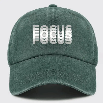 Focus Illusion Printed Washed Baseball Cap