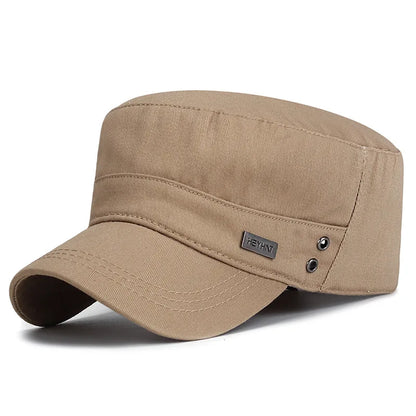 Breathable Cotton Flat Top Baseball Cap For Men Outdoor