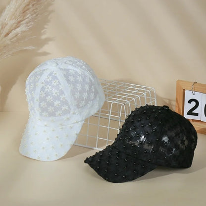 Fashion Mesh Floral Baseball Cap