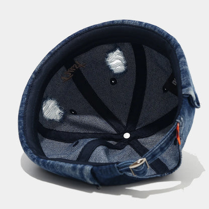 Vintage Distressed Ripped American Skullcap