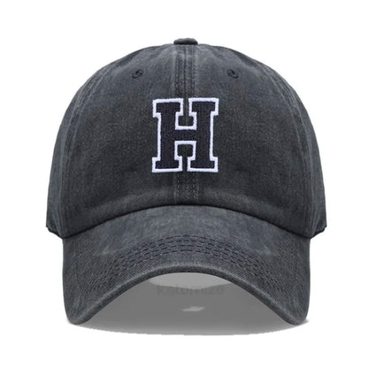 Initial Letter A-Z Embroider Baseball Cap