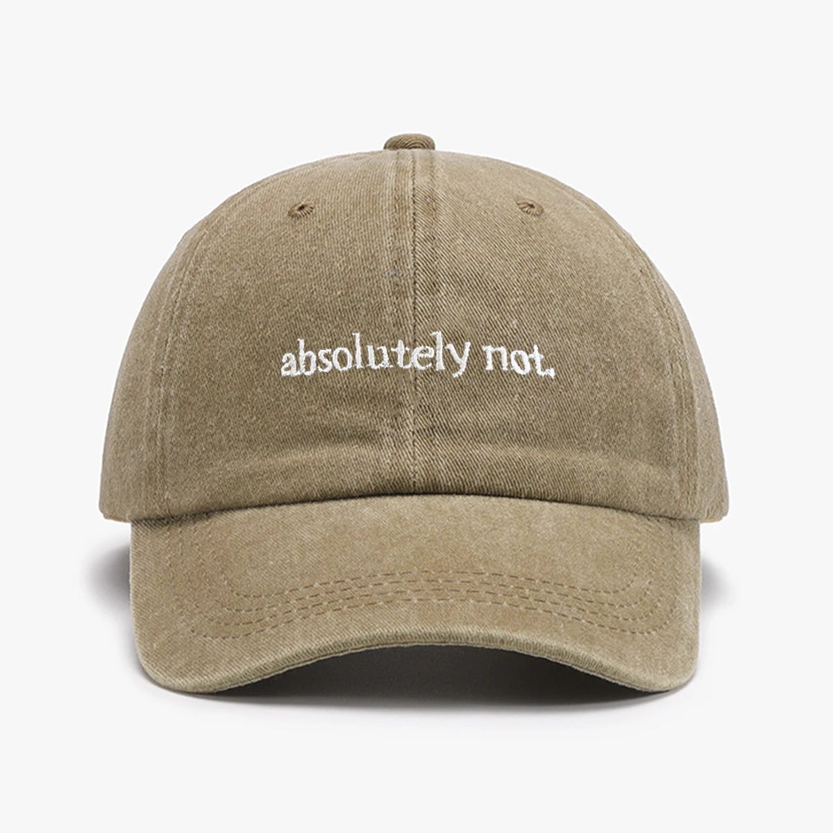 Absolutely Not Embroidery Printed Baseball Cap Outdoor Fashion