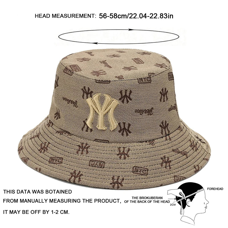 Unisex Letter Embroidery Fisherman Hat Women Summer Hat Men Trend Bucket Hats