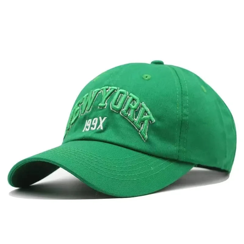 Unisex Cap High Quality Solid Simple New York Letter Baseball Cap Men Women