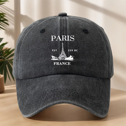 Eiffel Tower Print Baseball Cap