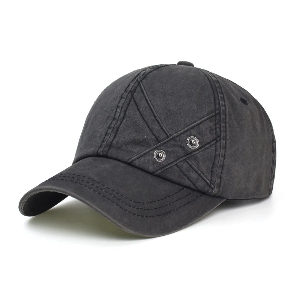 Four Seasons Washed Cotton Baseball Cap Men Women