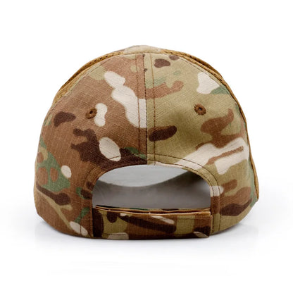 2024 New Summer Camouflage Skull Baseball Mesh Cap