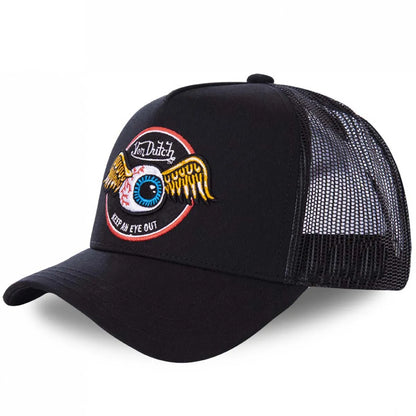 Casual Fashion VON Baseball Cap Breathable Shade Alphabet Embroidery Embroidered DUTCH Trucker Hat