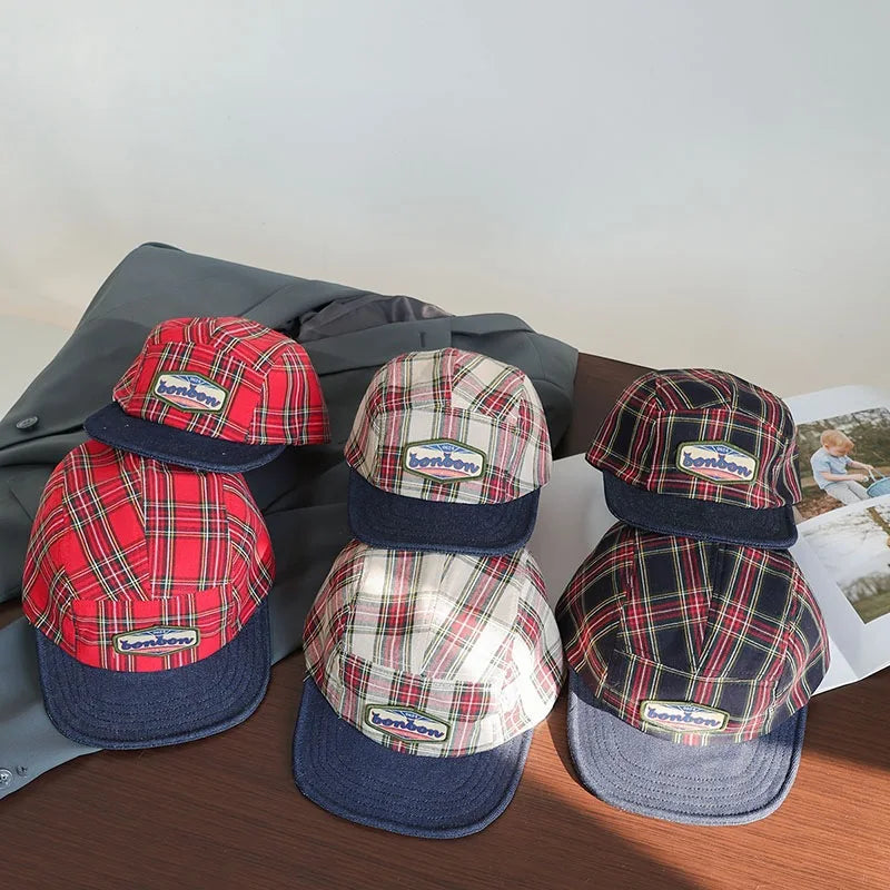 Unisex Visors New Plaid Retro Fashionable Simple