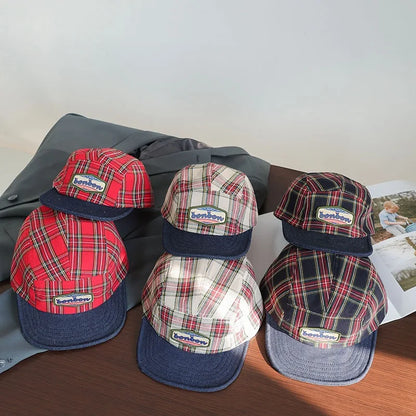 Unisex Visors New Plaid Retro Fashionable Simple
