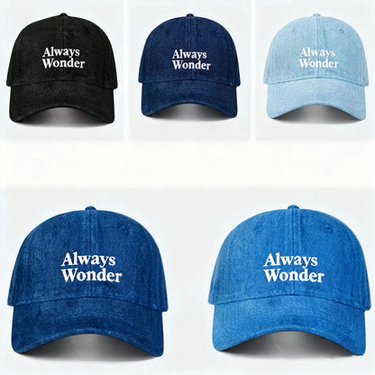 Letter Denim Fabric Baseball Cap