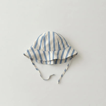 Fashion Striped Baby Bucket Hat Spring Summer