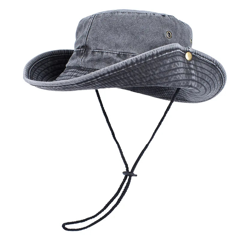 Summer Bucket Hats 2026 Outdoor Sun Hat Woman Solid Cotton