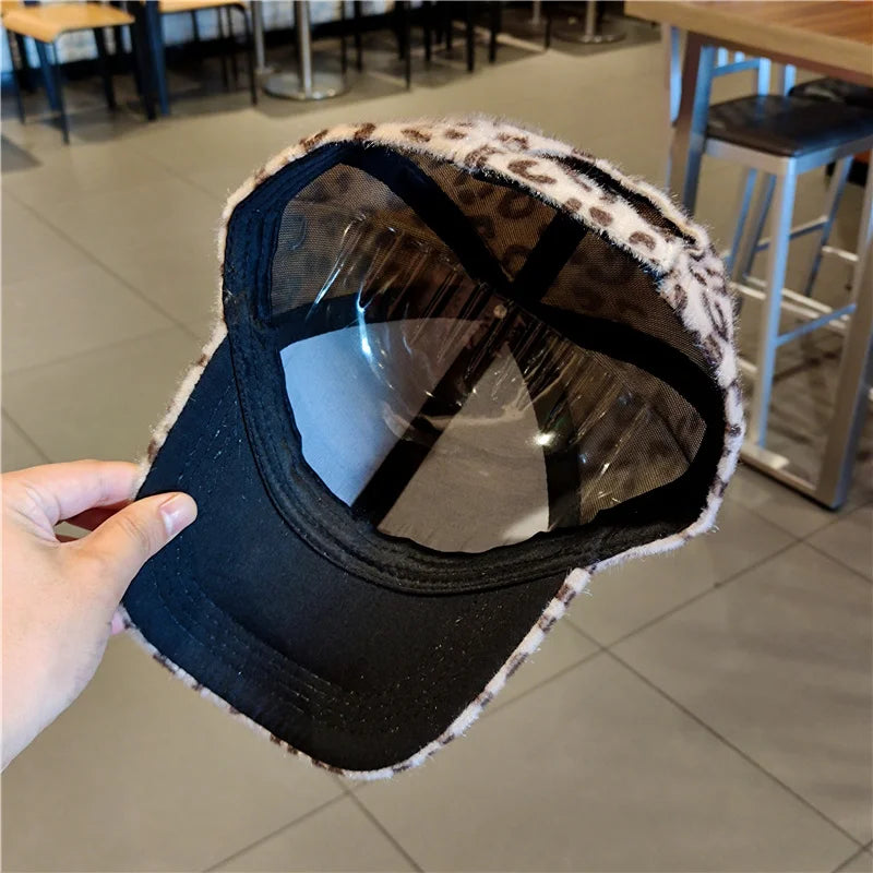 Leopard Print Baseball Cap For Women Men Unisex