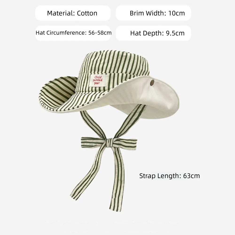 Fashion UV Protection Bucket Hat Foldable Striped Sunshade Hat