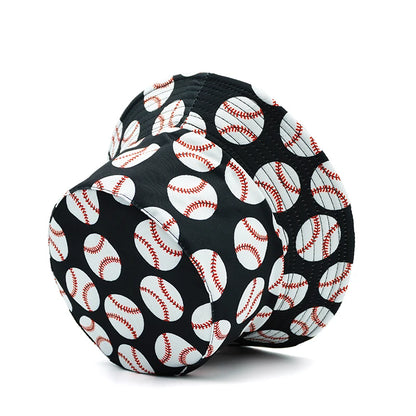 Baseball Printing Pattern Bucket Hat Balls Fisherman Hats Double Sides Panama Cap Caps For Men And Woman