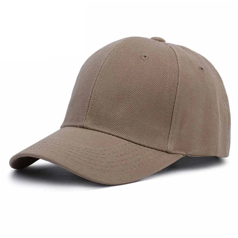 Adjustable Polyester Baseball Cap Unisex Solid Color Dad Hat