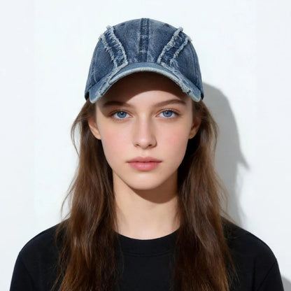 Baseball Cap Denim Men Women Adjustable Hat