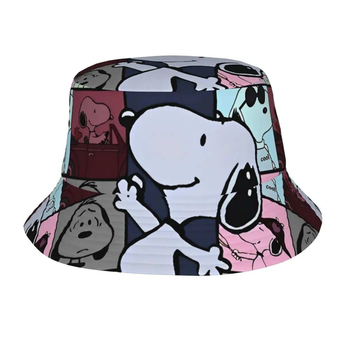Trendy Snoopys Dog Bucket Hats Women Men Outdoor Sports Cartoon Heart Fishing