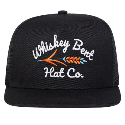 Unisex Whiskey Bent Letter Embroidery Hip-hop Net Hats Spring Summer
