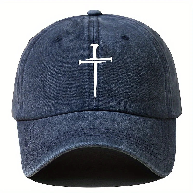 Retro Washed Cross Baseball Cap with Outdoor Activity and Party Fashion Hat