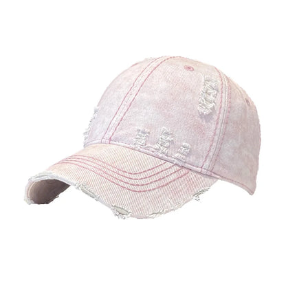 Women Face Slimming Washed Denim Baseball Cap